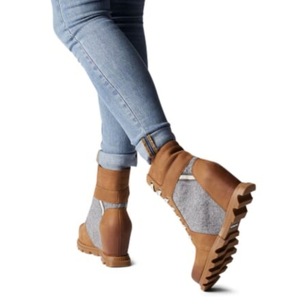 Sorel Joan Of Arctic Wedge III Lexie Ankle Boot Tan Grey Women's 10 - Picture 5 of 14